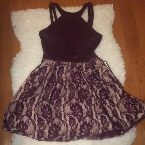 Prom/Formal High Neck Fit and Flare Dress - Picture 1 of 8